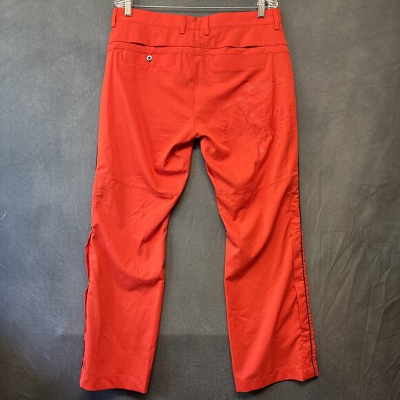 Adidas Men’s Performance Golf Pant Burnt Orange Flat Lightweight Size 34 X 30 - Picture 2 of 16